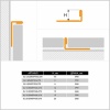 GL 08 EM 270 AiSi 430 L-образный профиль H = 06 мм, шлифованная сталь марки AiSi 430, длина 2700 мм